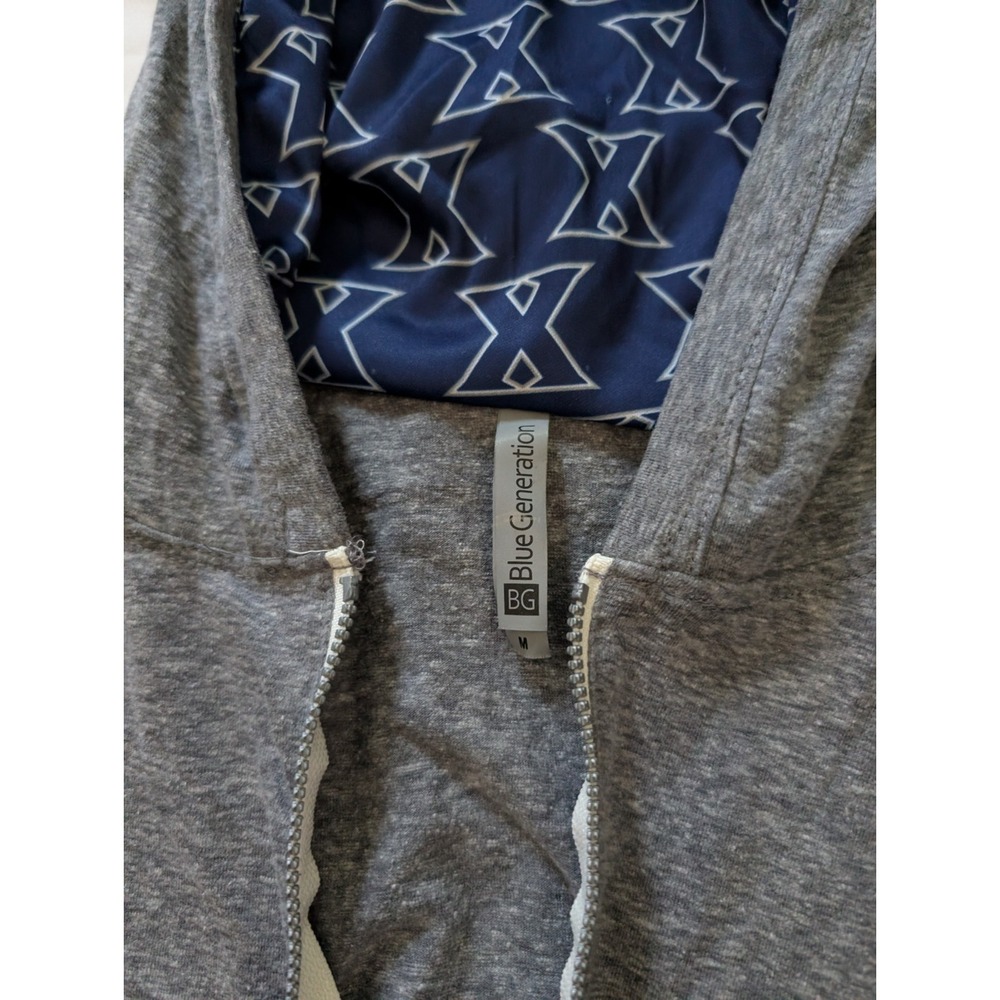 Blue Generation Women's Medium Xavier University Gray Logo Full-Zip Sweatshirt - Picture 5 of 7